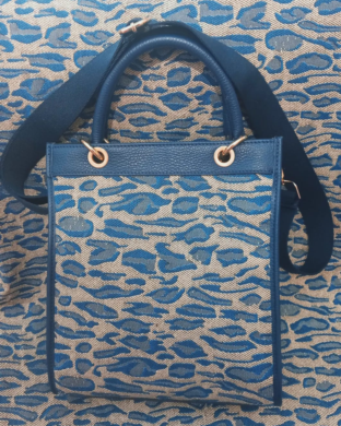 ANGELINA Jd Borsa a mano da donna blu grigio -Grande- - AVS-AURA