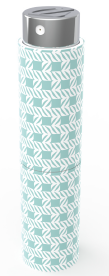 Cover profumo tascabile Monogram - Bianco e turchese TCOV005 - AVS-AURA