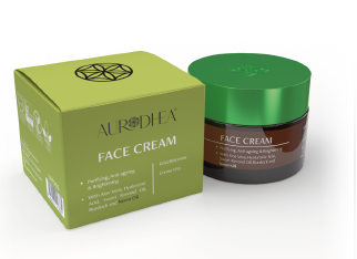 Crema viso all'Olio di Neem - 50 ml Arricchita con Aloe Vera, Acido Ialuronico, Bardana e Olio di Mandorle dolci NM06B - AVS-AURA