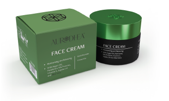 Crema viso giorno all'Aloe Vera - 50 ml Arricchita con Olio di Argan, Pantenolo, Proteine della Seta, Olio di Jojoba e Vitamina E CR03B - AVS-AURA