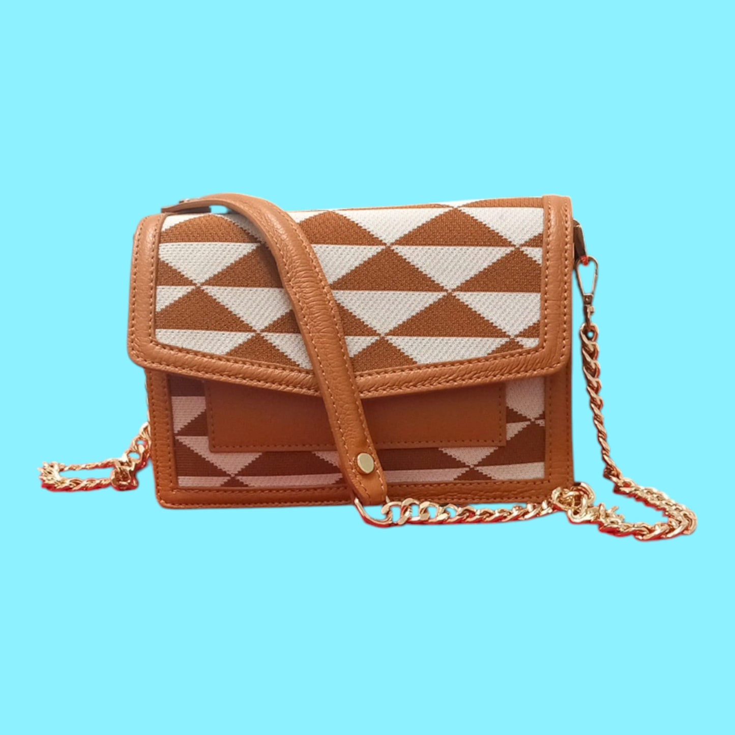 LUXI ANGEL Borsa a mano da donna bianca marrone -Piccola- - AVS-AURA
