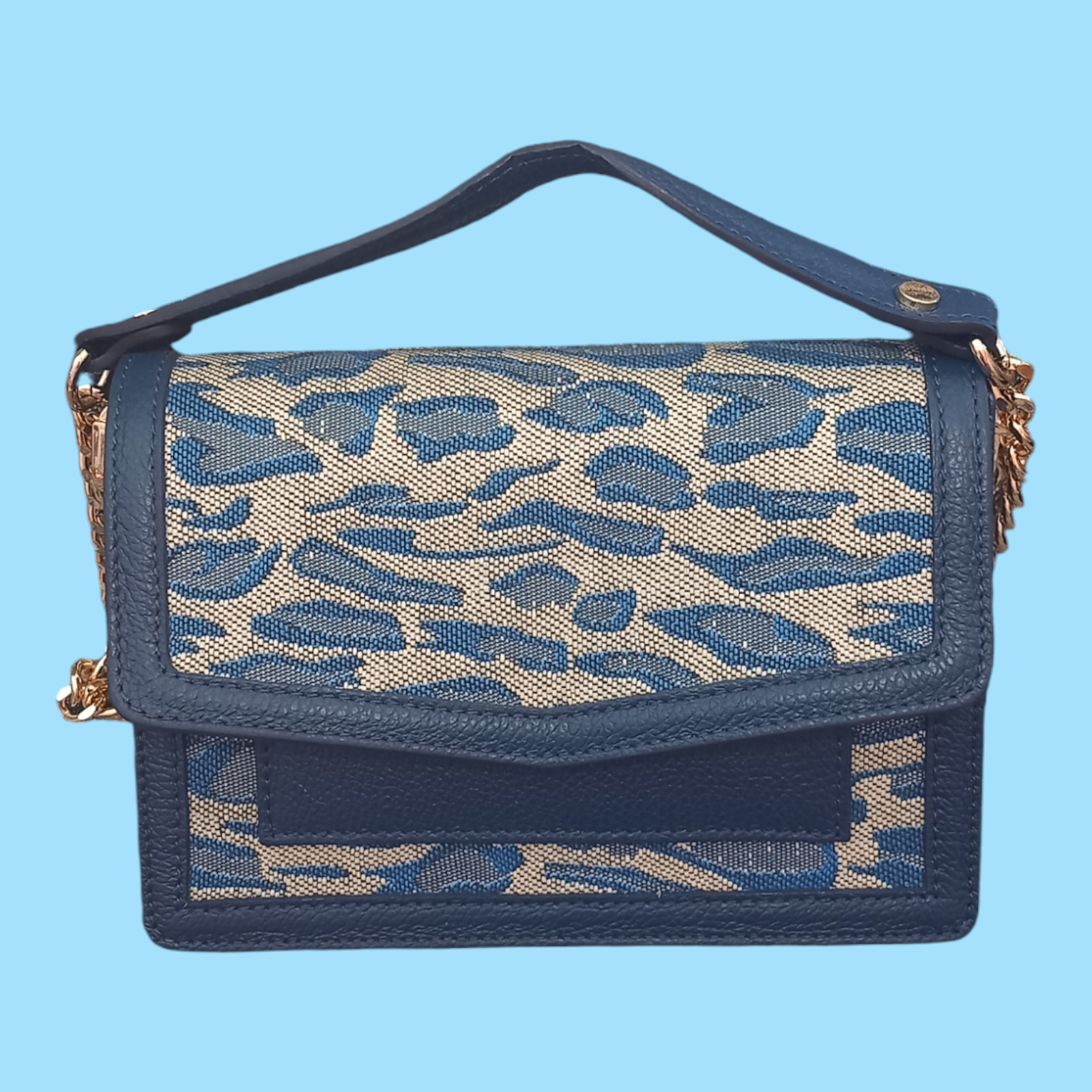 ANGI LUXI Borsa a mano da donna blu grigio -Piccola- - AVS-AURA
